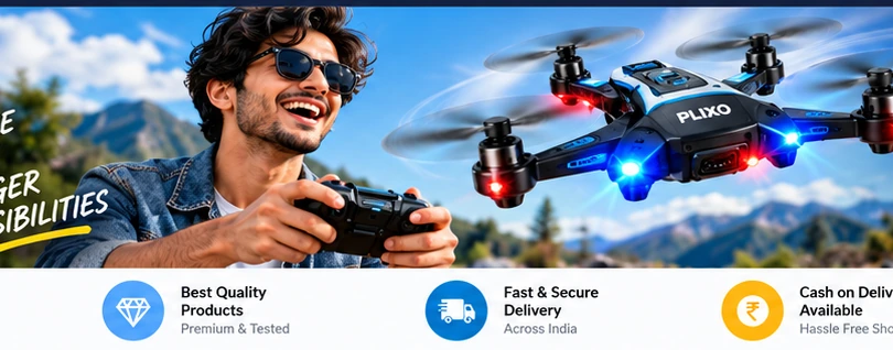 Young adult enjoying an RC drone