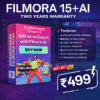 Wondershare Filmora 15 – Lifetime Account up to 1000  credit