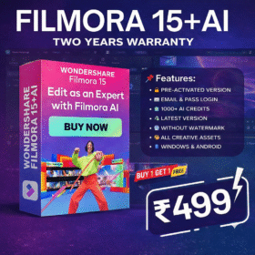 Wondershare Filmora 15 – Lifetime Account up to 1000  credit