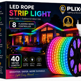 40 Meter RGB Multicolour LED Rope Strip Light | 8 Flashing Modes, Flexible Decorative Lighting for False Ceiling, Bedroom, Home, Balcony & Outdoor Decoration